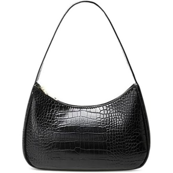 Handbags - Women’s Black 2 Cute Hobo Tote Handbag Mini Clutch Purse with Zipper Closure